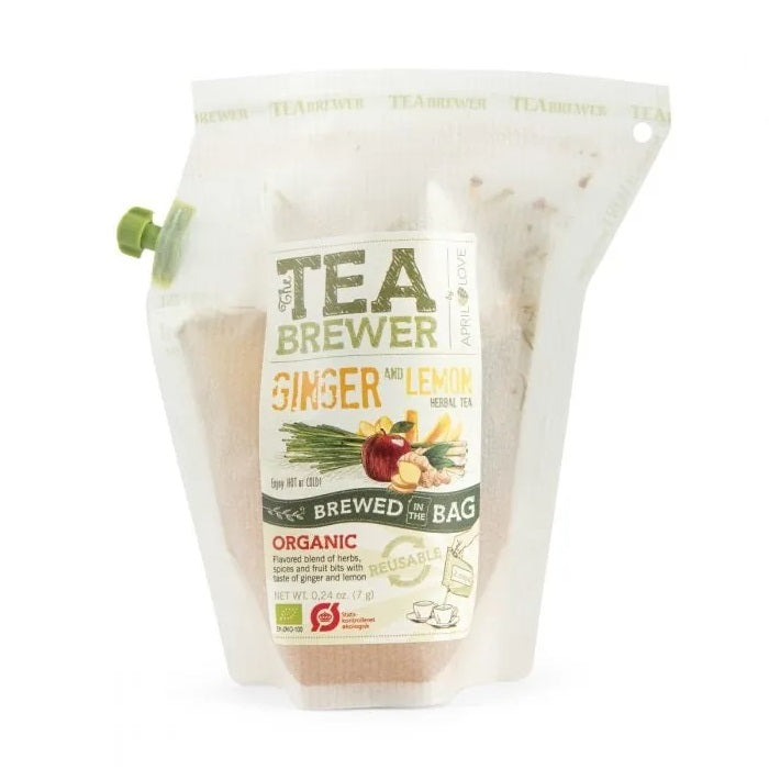 April Love Teabrewer - Ginger & Lemon Organic Herbal Tea 有機薑檸檬花茶包