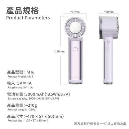 Machino M16 折疊製冷手持風扇