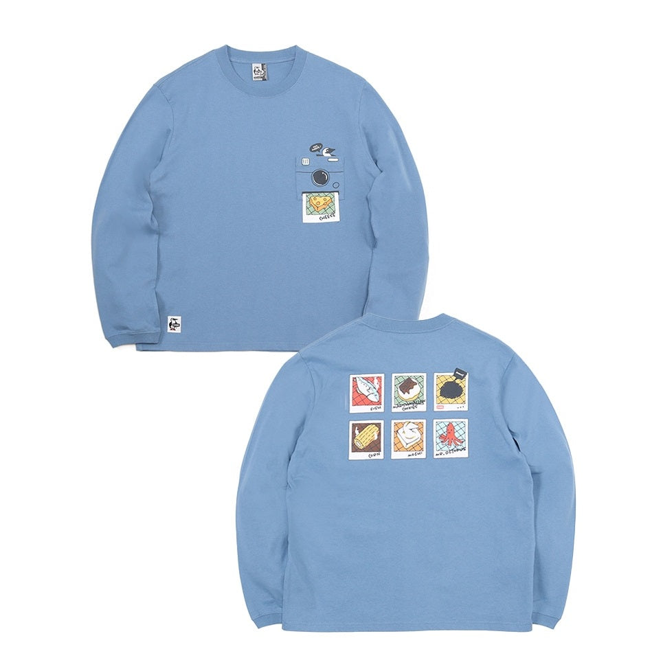 Chums Instant Camera Pocket Brushed Long T-Shirt CH01-2451