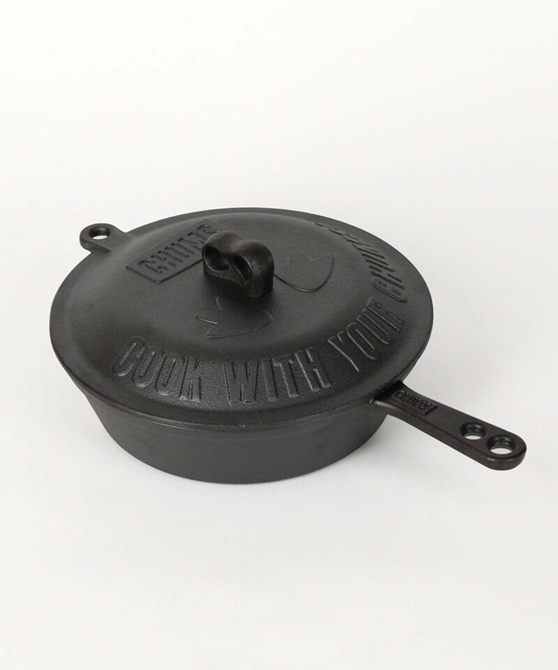 Chums Booby Skillet With Lid 10 Inch 10吋鑄鐵鍋連蓋