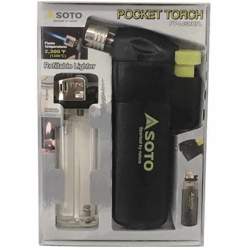 Soto Pocket Torch with Refillable Lighter 火機火槍殼連可充氣火機一個 PT-14SBRFL