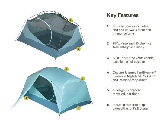 Nemo Aurora 2P Tent & Footprint 2人營連營底蓆露營帳篷