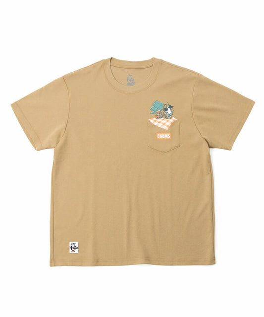 Chums Picnic Booby Pocket T-shirt Beige CH01-2192