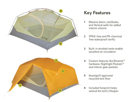 Nemo Aurora 3P Tent & Footprint 3人營連營底蓆 露營帳篷